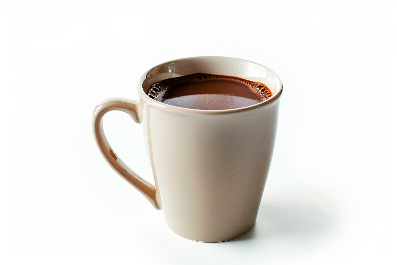 Image gratuite Tasse de chocolat chaud sur fond blanc 2