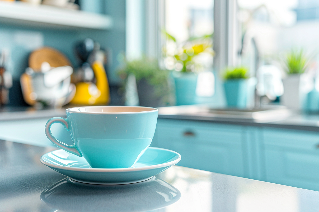 Image gratuite Tasse de thé en cuisine moderne 1