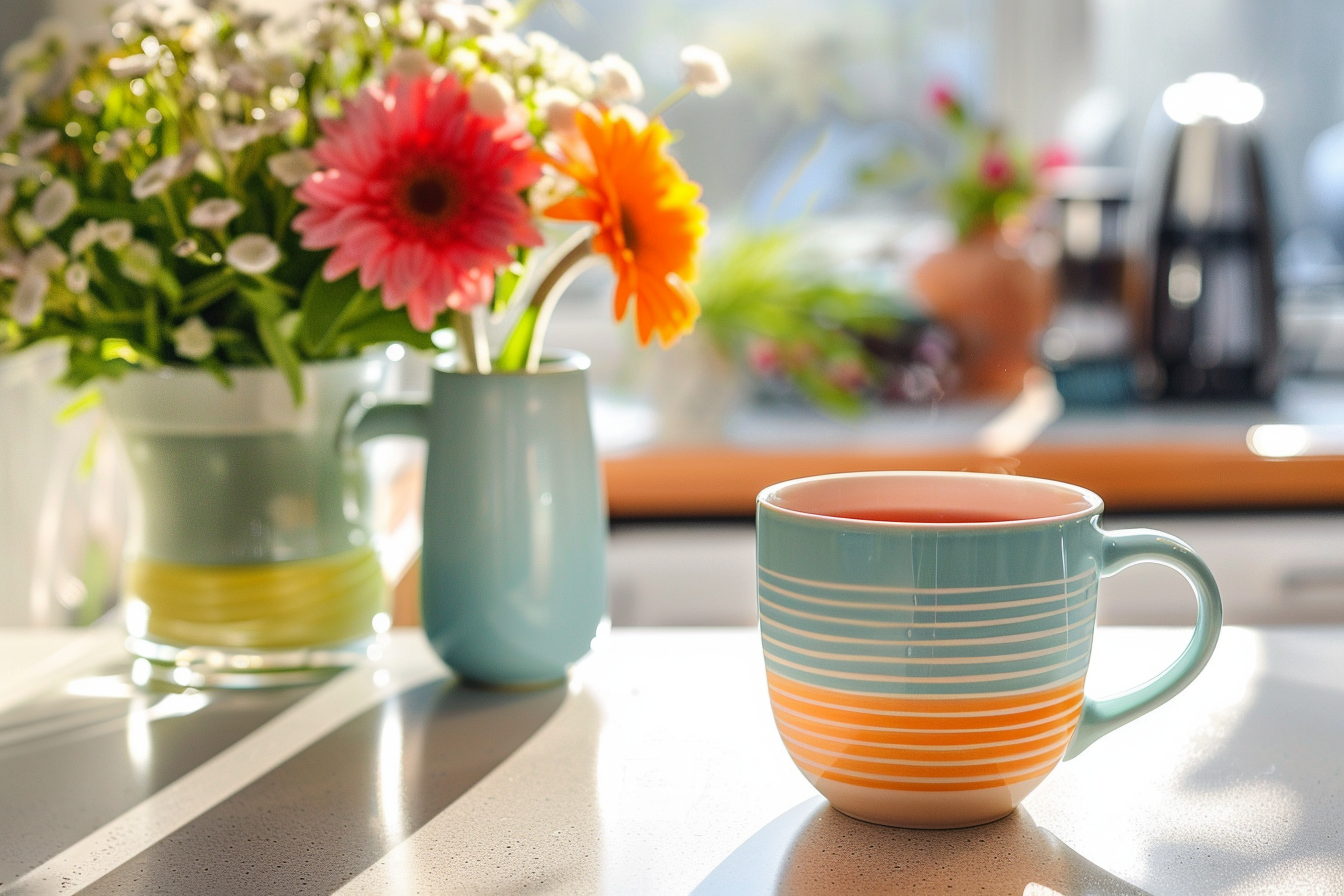 Image gratuite Tasse de thé en cuisine moderne 3