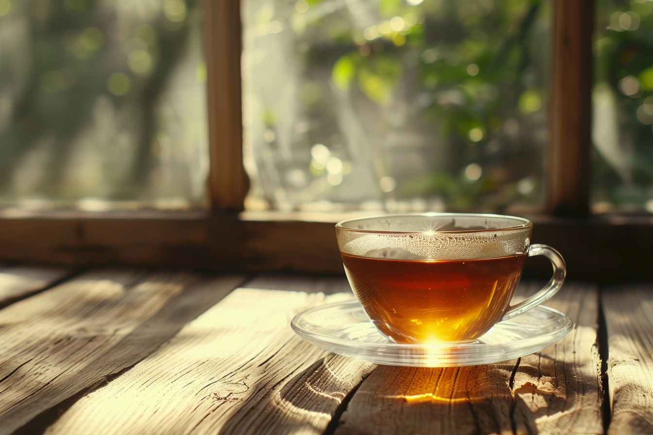 Image gratuite Tasse de thé sur table rustique 1