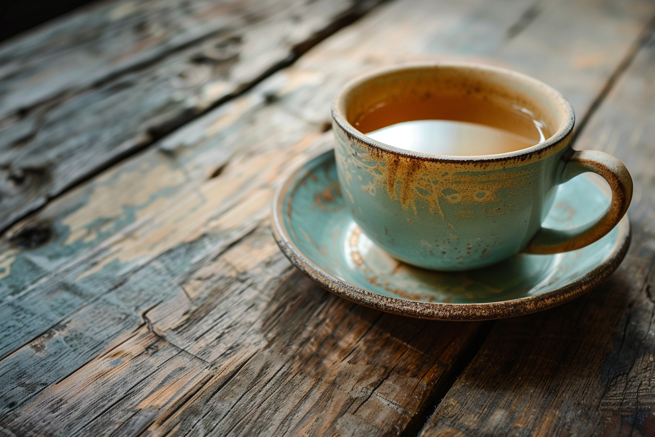 Image gratuite Tasse de thé sur table rustique 2