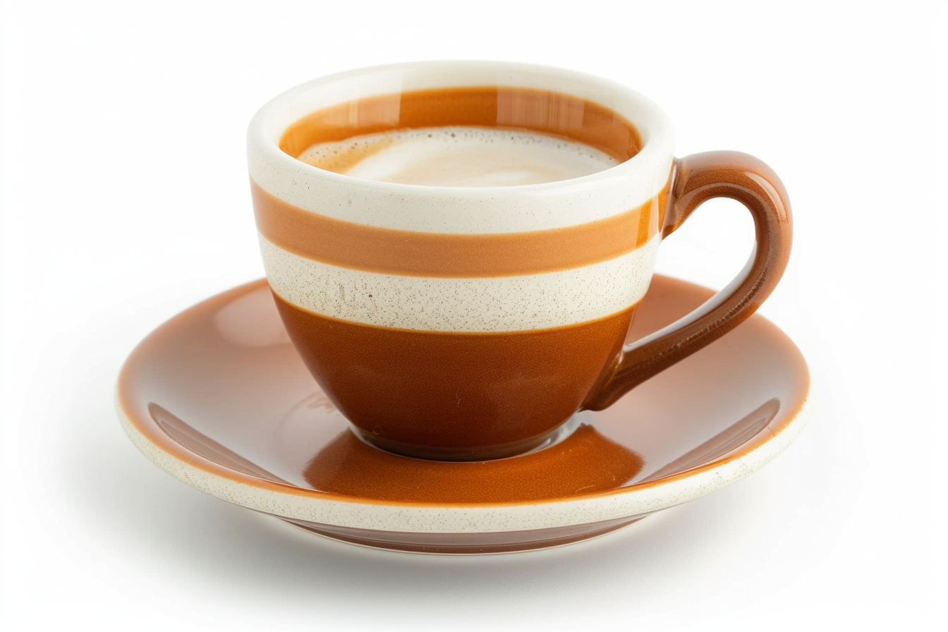 Image gratuite Tasse et soucoupe cappuccino isolées 1