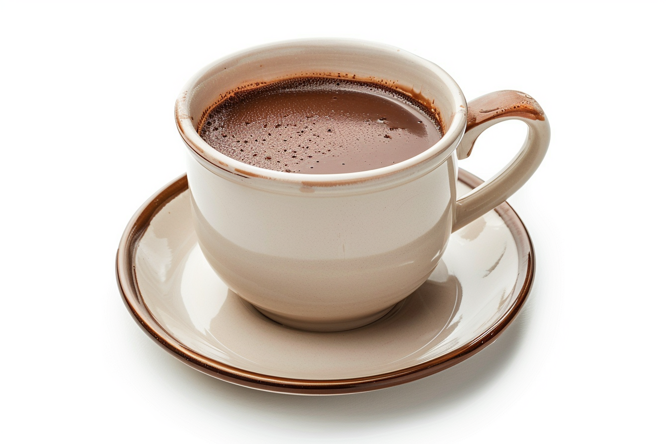Image gratuite Tasse et soucoupe chocolat chaud isolées 1