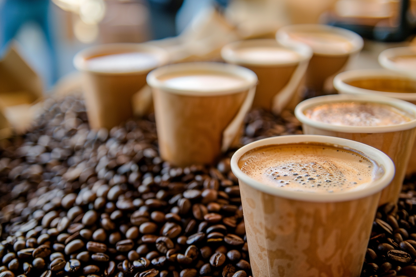 Image gratuite Tasses de café au marché 1