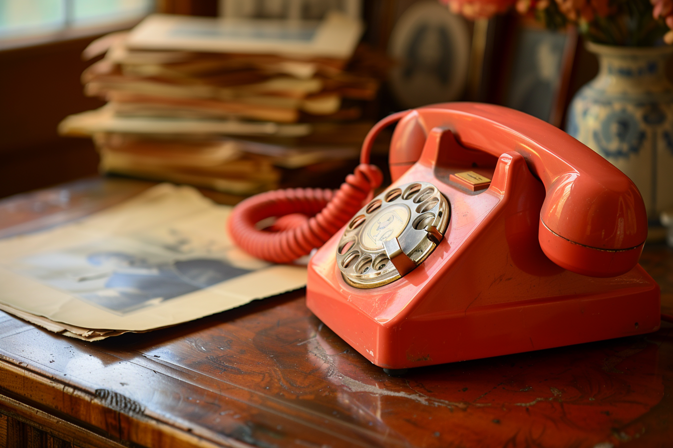 Image gratuite Téléphone rotatif rouge 1