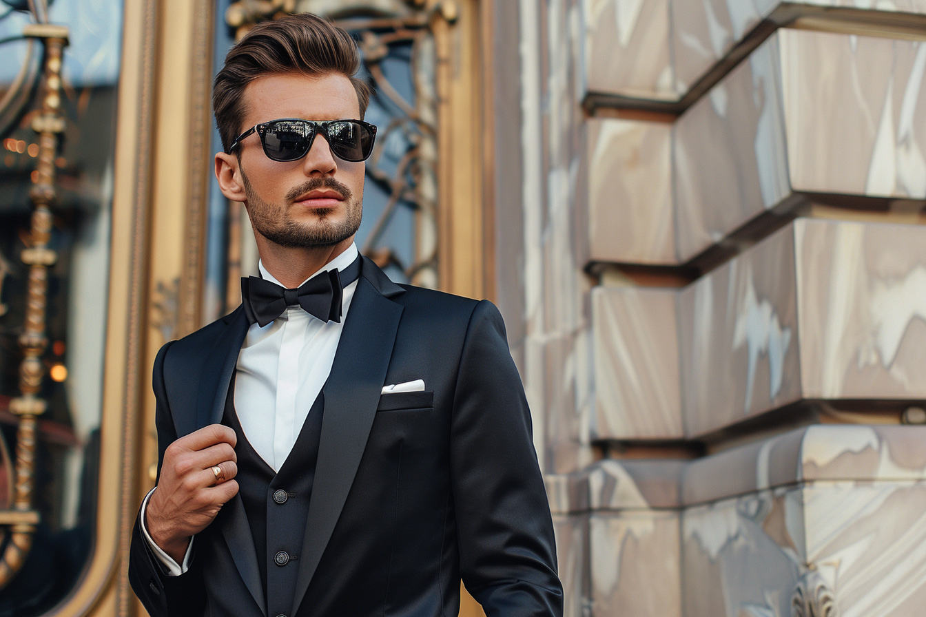 Image gratuite Tenue soirée chic homme smoking nœud papillon 2