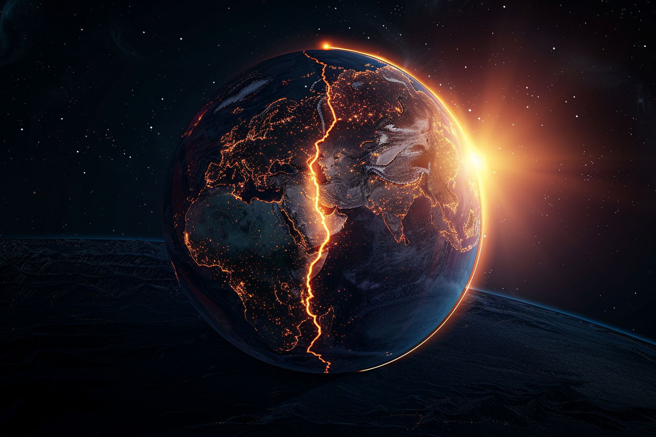 Image gratuite Terre, plaques tectoniques et lignes de faille 1