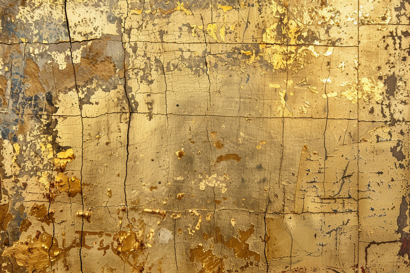 Image gratuite Texture de feuille d&rsquo;or vieillie 1