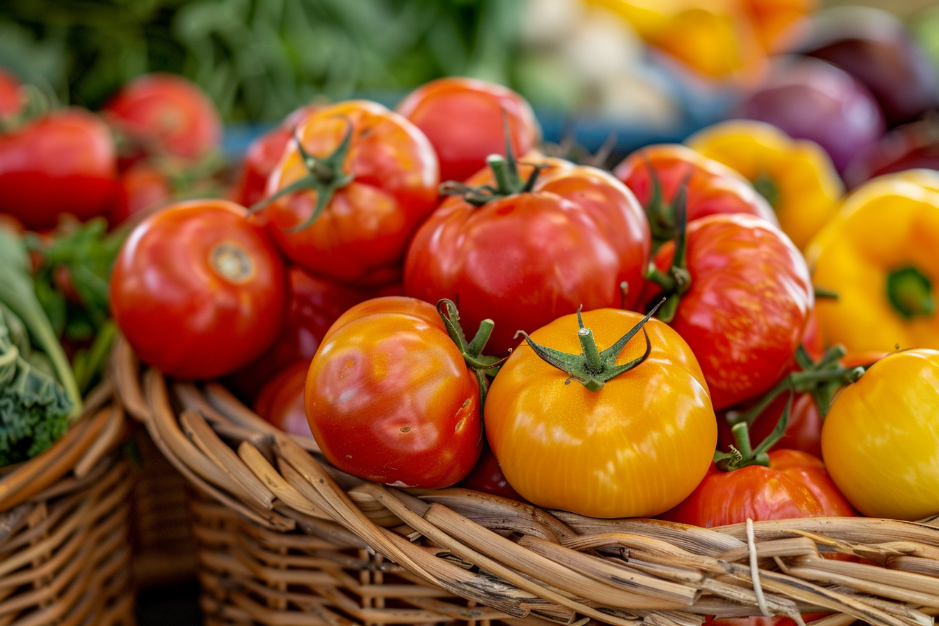 Image gratuite Tomates fraîches au marché fermier 1