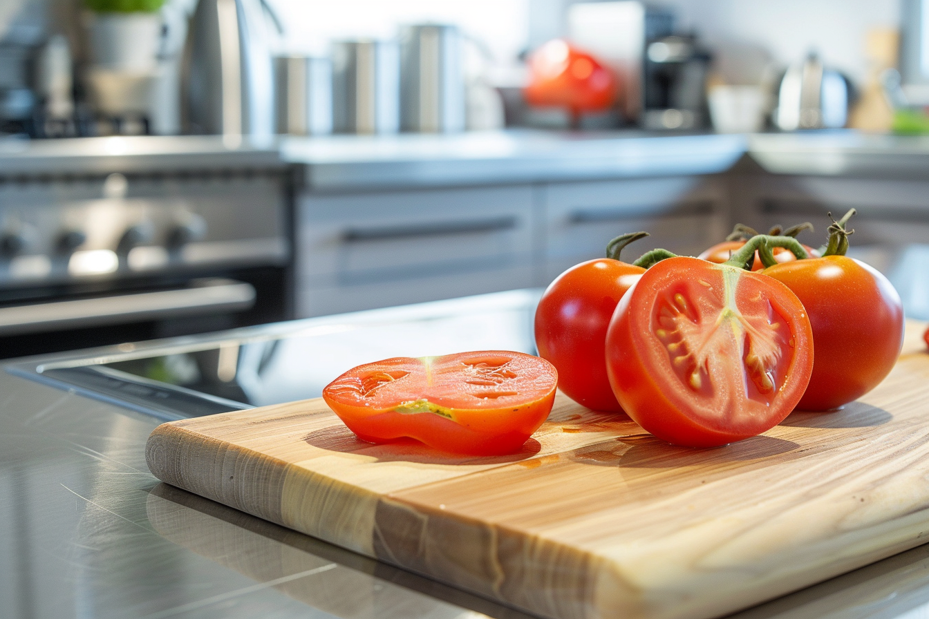 Image gratuite Tomates tranchées en cuisine moderne 2