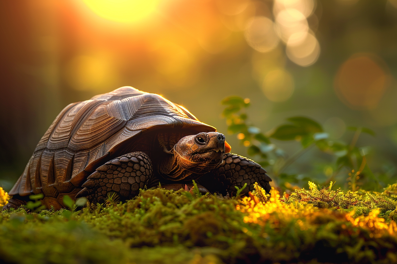 Image gratuite Tortue au coucher de soleil 1