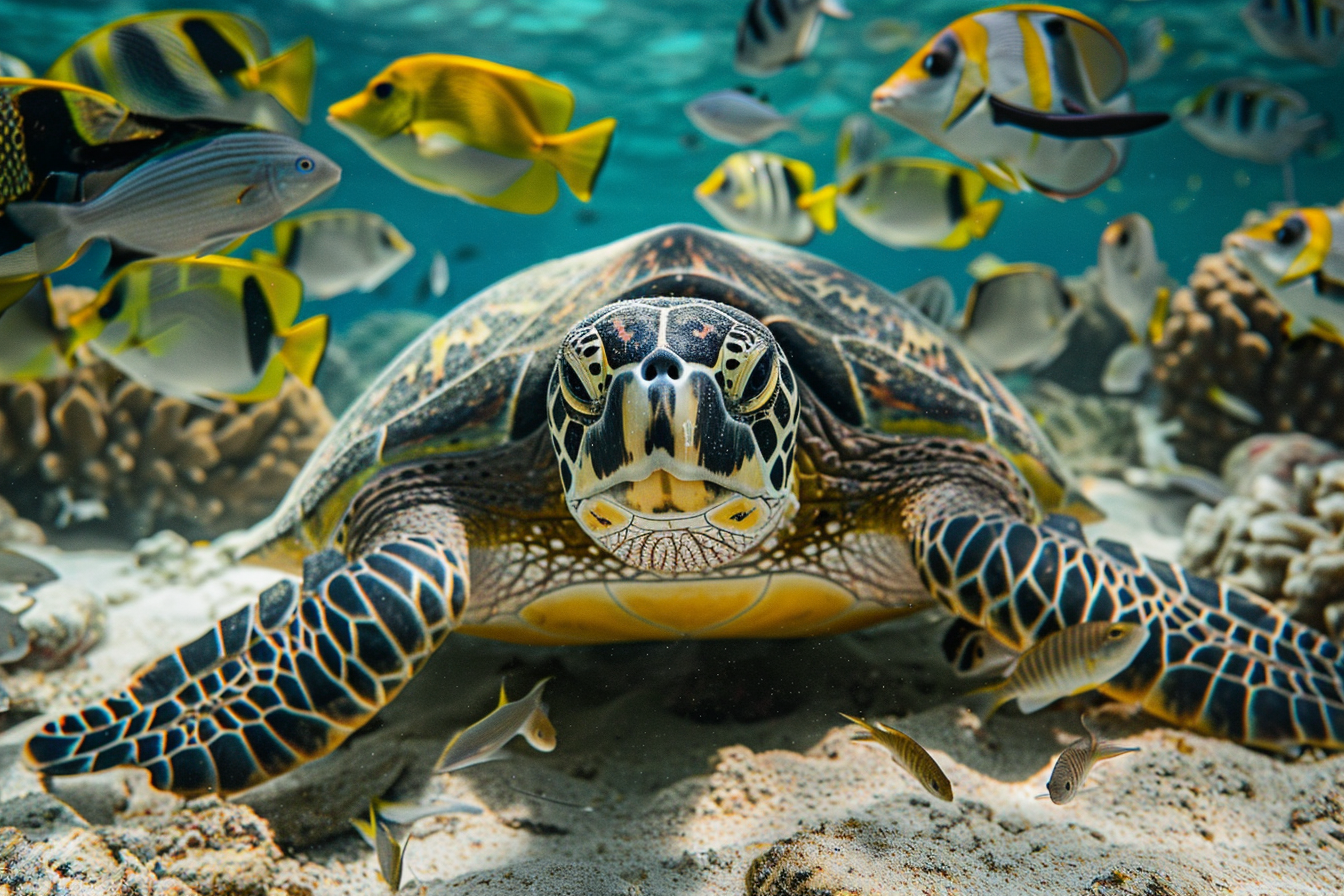 Image gratuite Tortue marine reposant 2