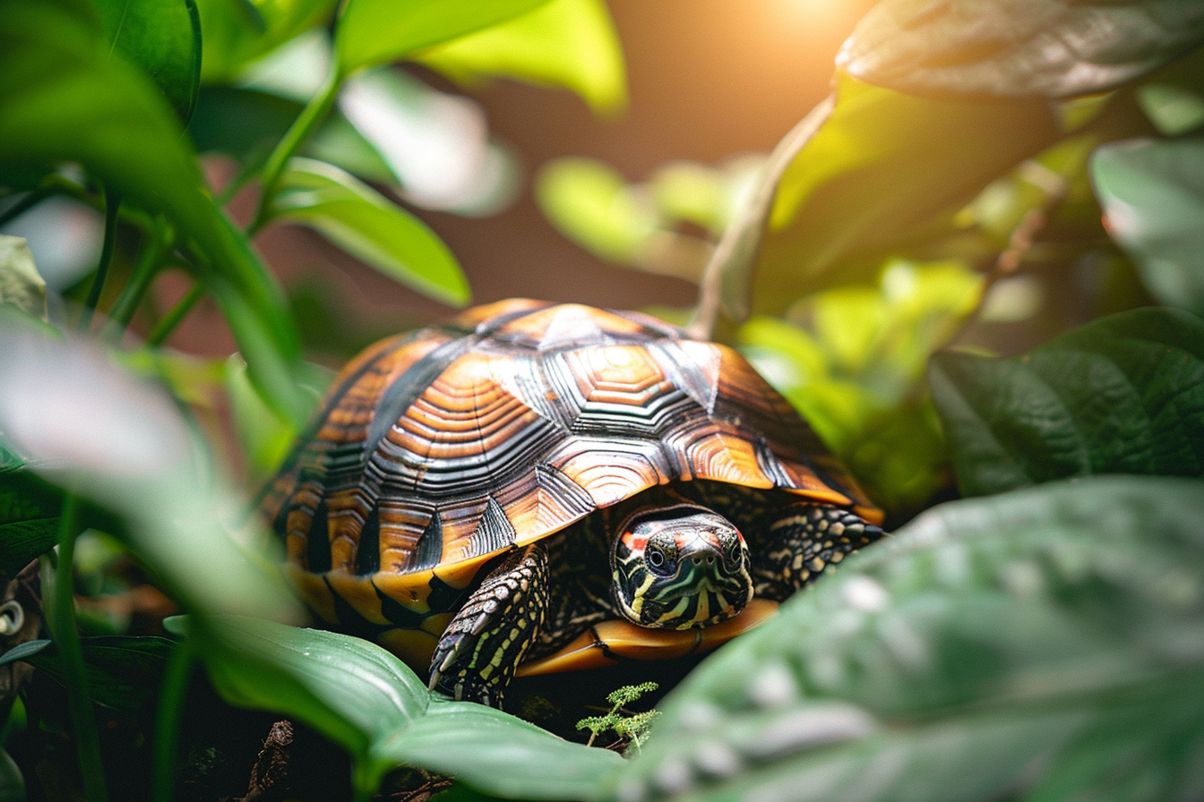 Image gratuite Tortue se prélassant sous le soleil 2