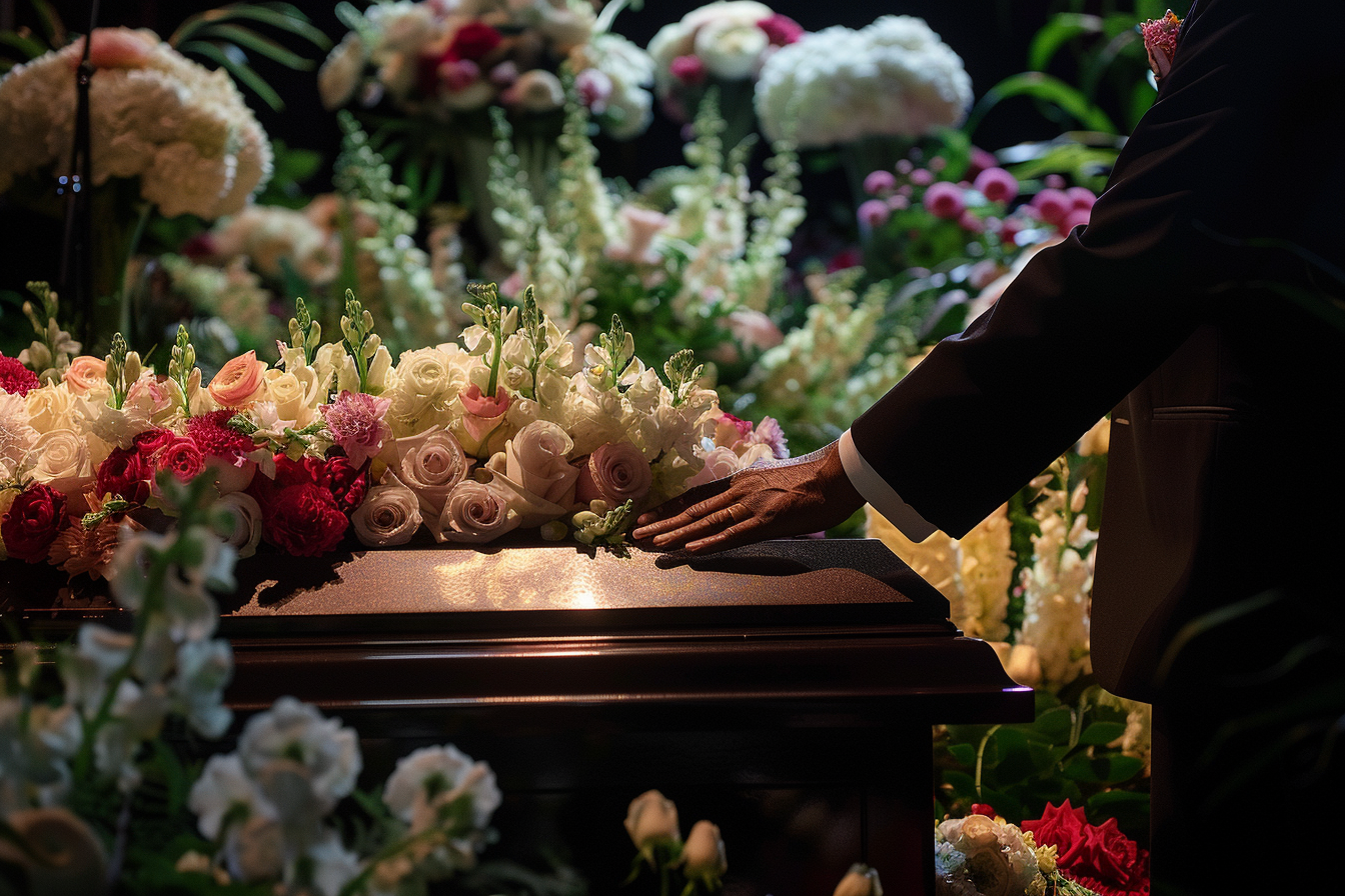 Image gratuite Toucher doux sur un cercueil 1