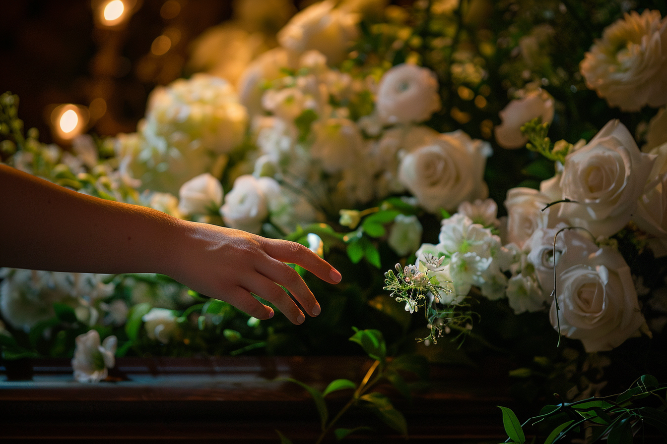 Image gratuite Toucher doux sur un cercueil 2