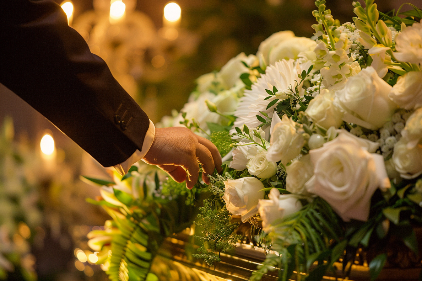 Image gratuite Toucher doux sur un cercueil 3