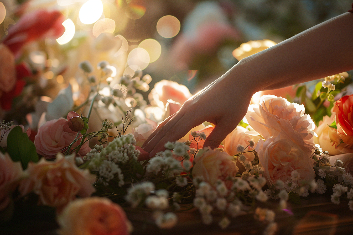 Image gratuite Toucher doux sur un cercueil 5