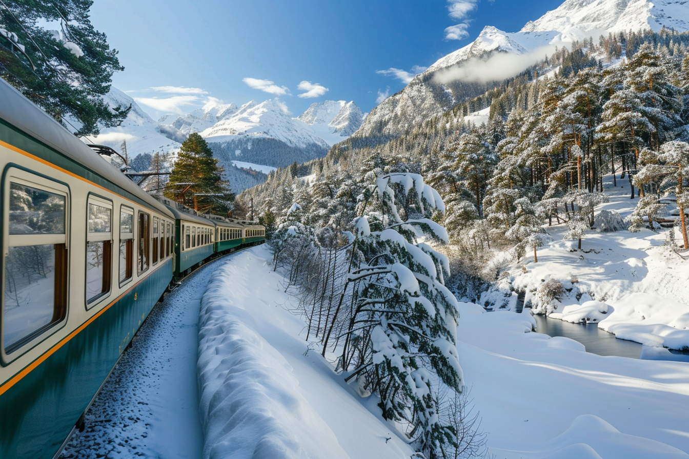 Image gratuite Train de luxe en hiver 1