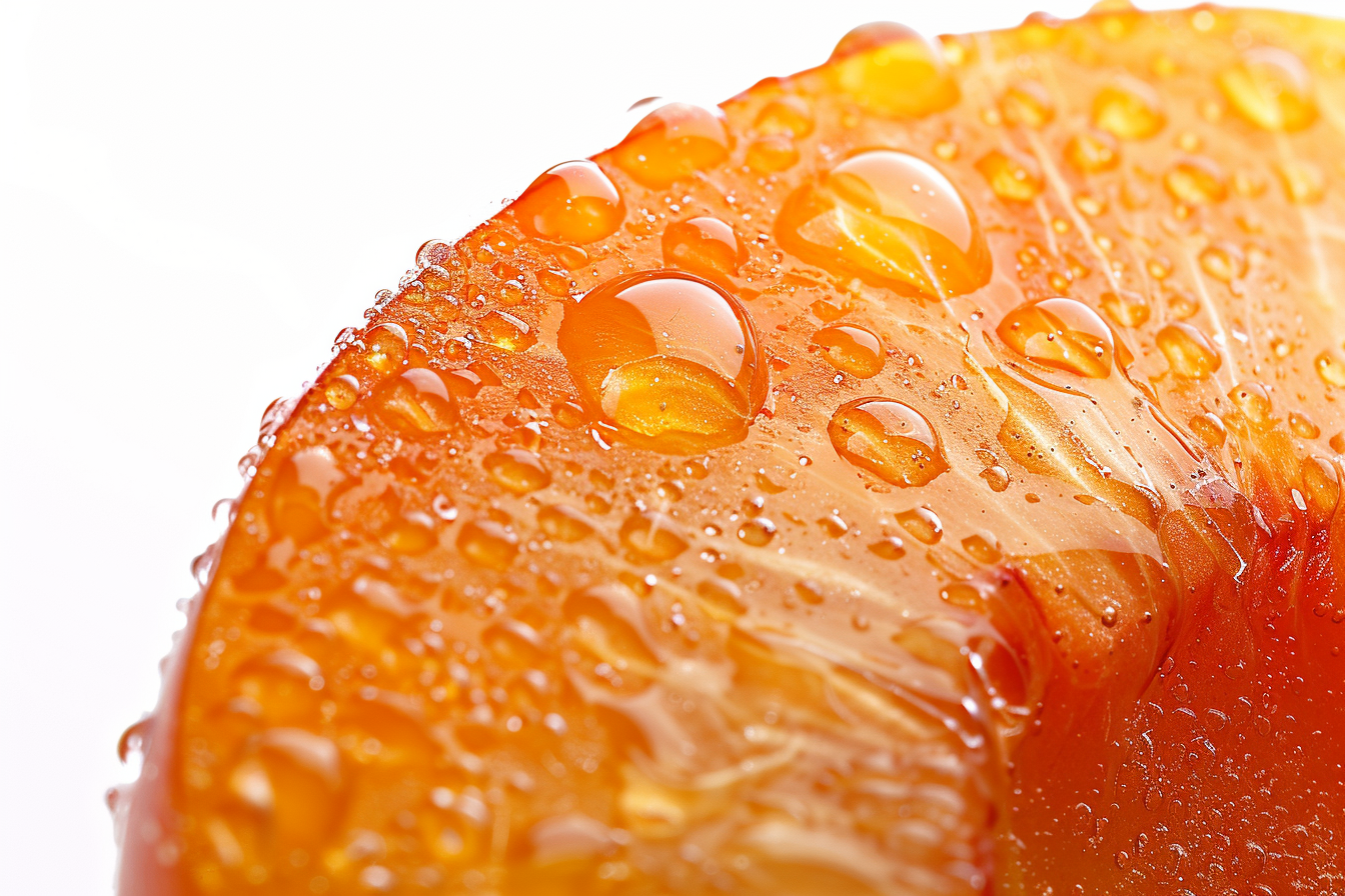 Image gratuite Tranche d&rsquo;abricot avec gouttelettes d&rsquo;eau 2