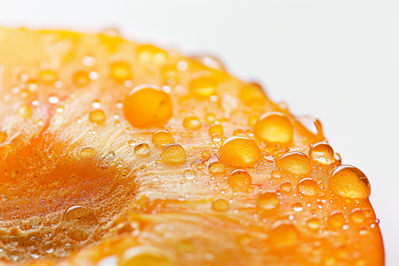 Image gratuite Tranche d&rsquo;abricot avec gouttelettes d&rsquo;eau 5