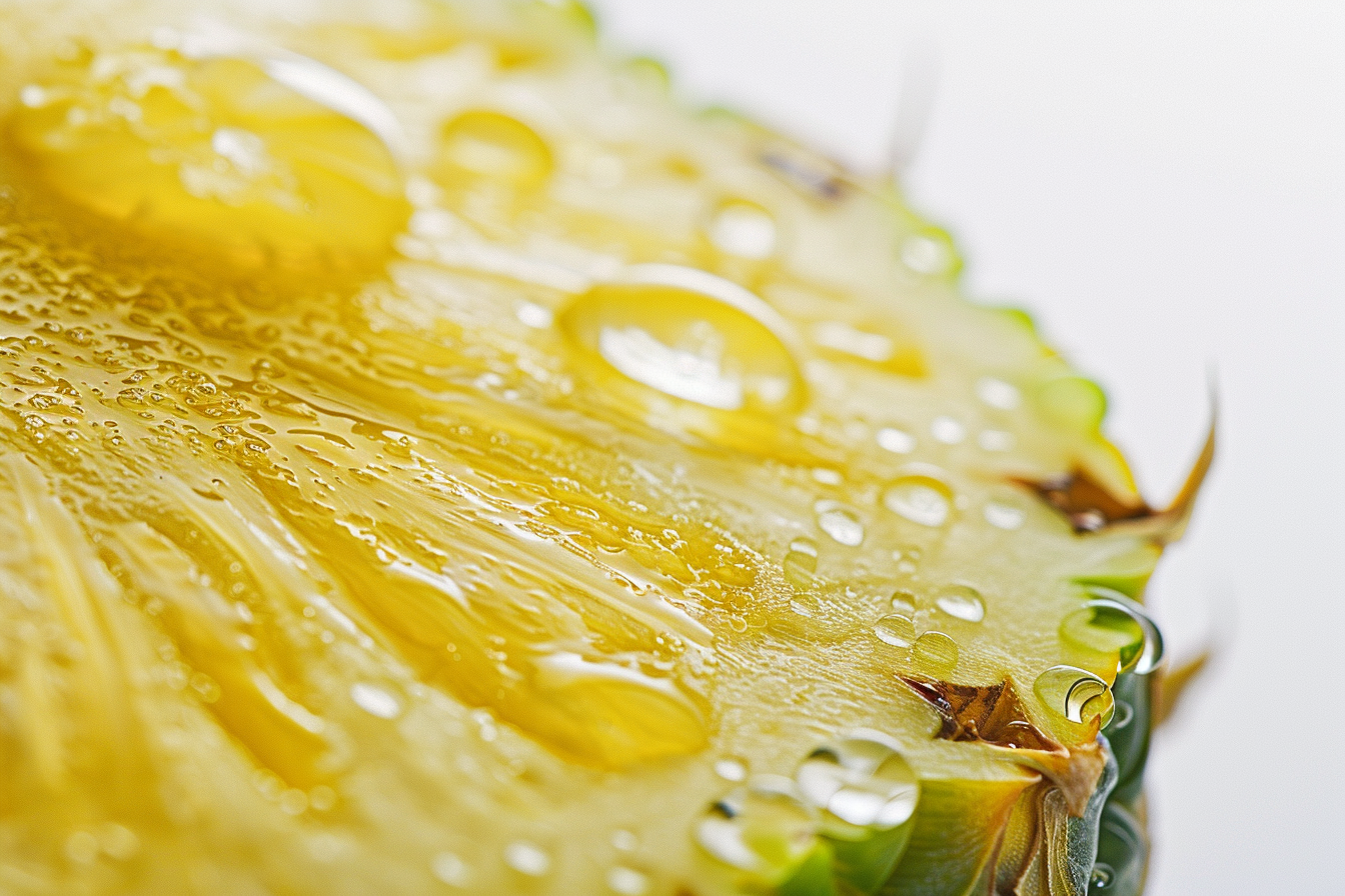 Image gratuite Tranche d&rsquo;ananas avec gouttelettes d&rsquo;eau 1