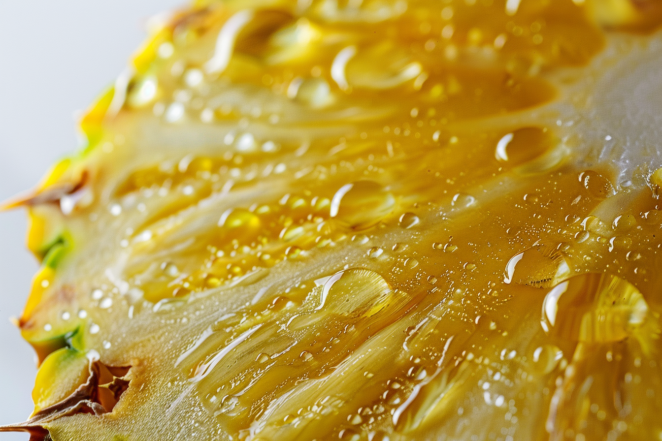Image gratuite Tranche d&rsquo;ananas avec gouttelettes d&rsquo;eau 2
