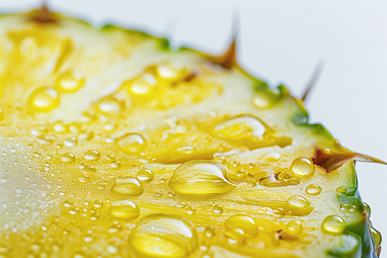 Image gratuite Tranche d&rsquo;ananas avec gouttelettes d&rsquo;eau 4