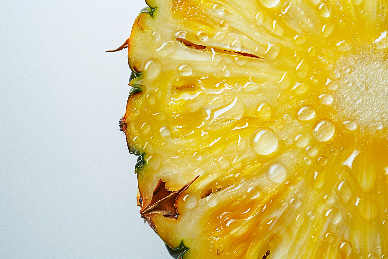 Image gratuite Tranche d&rsquo;ananas avec gouttelettes d&rsquo;eau 5