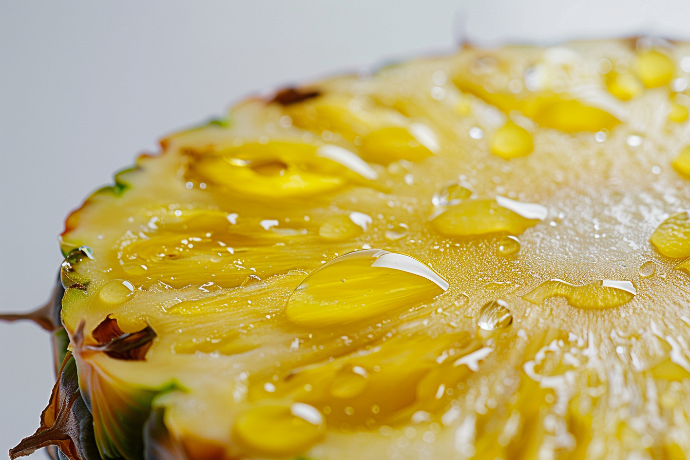 Image gratuite Tranche d&rsquo;ananas avec gouttelettes d&rsquo;eau 6
