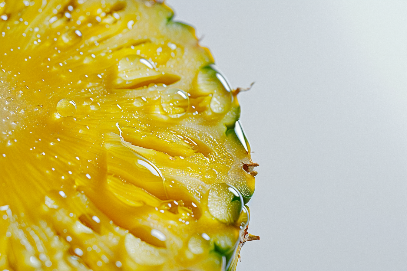 Image gratuite Tranche d&rsquo;ananas avec gouttelettes d&rsquo;eau 7