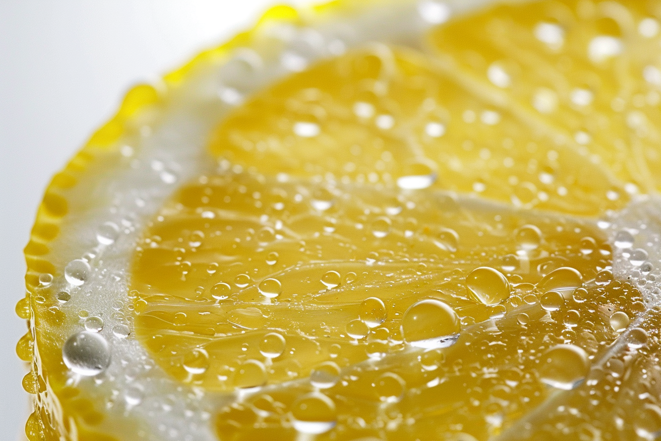 Image gratuite Tranche de citron avec gouttelettes d&rsquo;eau 2