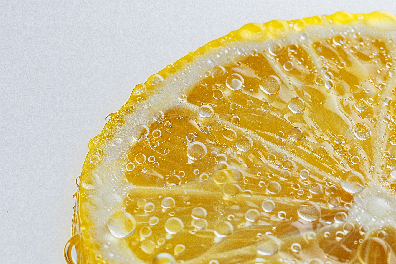 Image gratuite Tranche de citron avec gouttelettes d&rsquo;eau 5