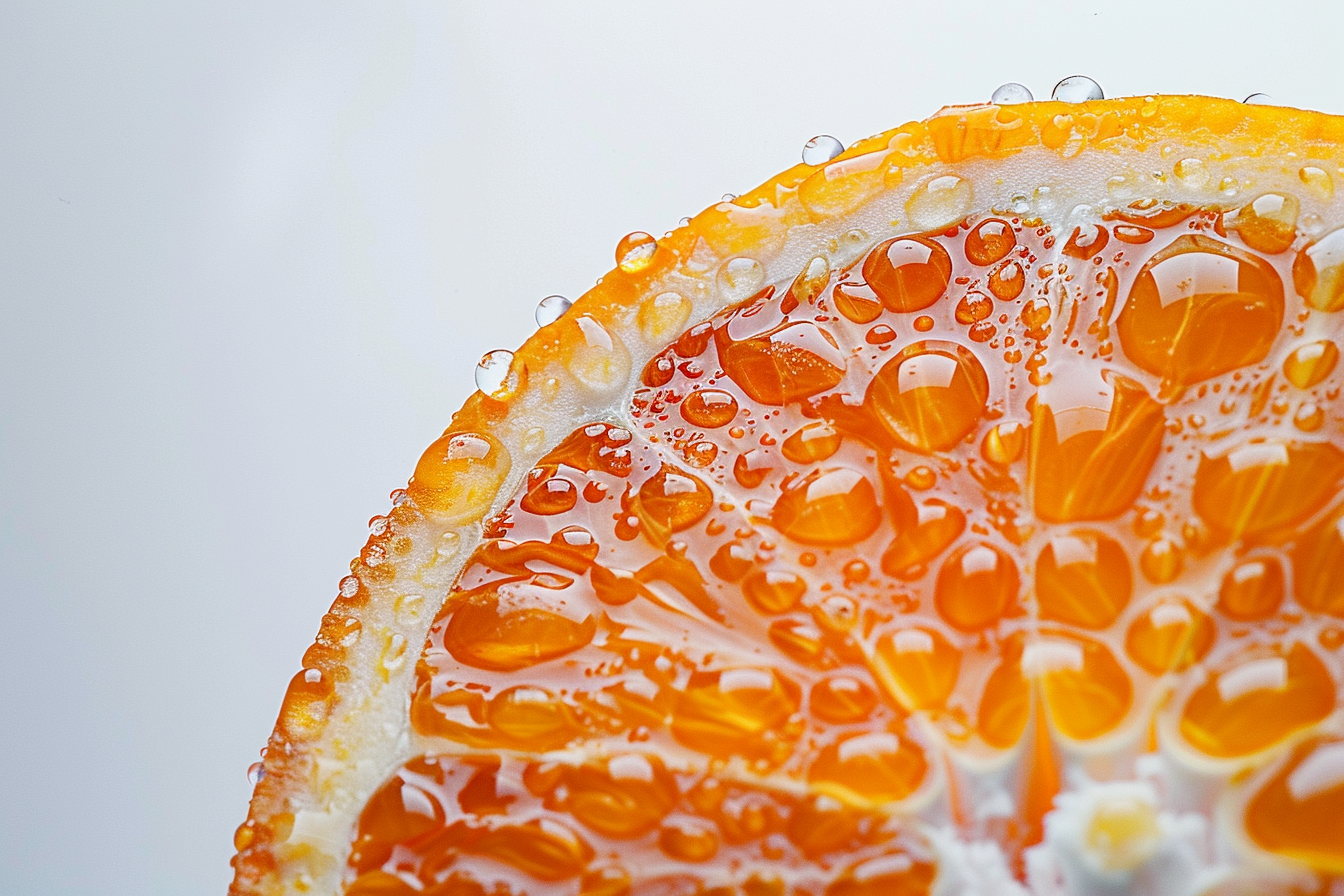 Image gratuite Tranche de clémentine avec gouttelettes d&rsquo;eau 5