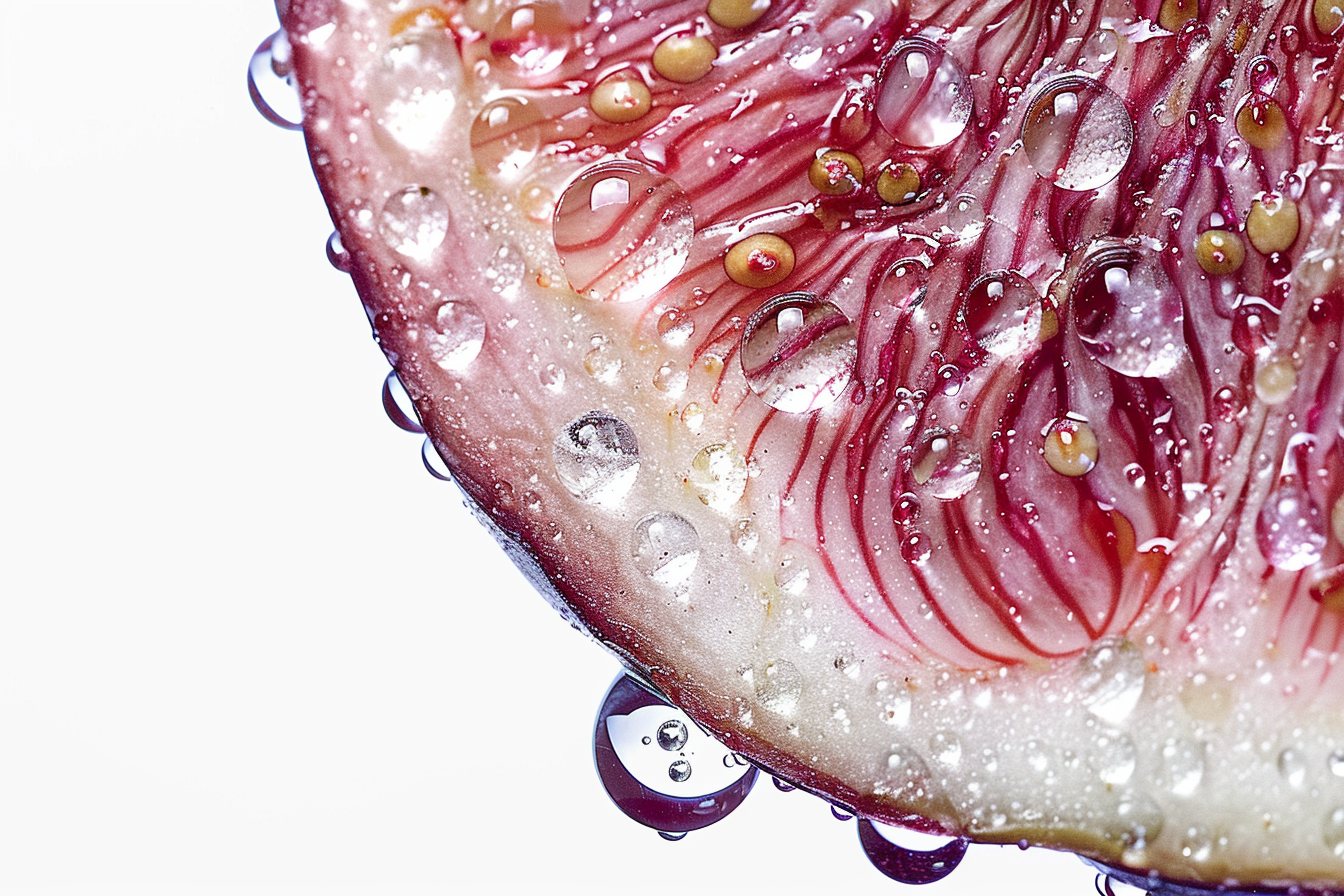 Image gratuite Tranche de figue avec gouttelettes d&rsquo;eau 2