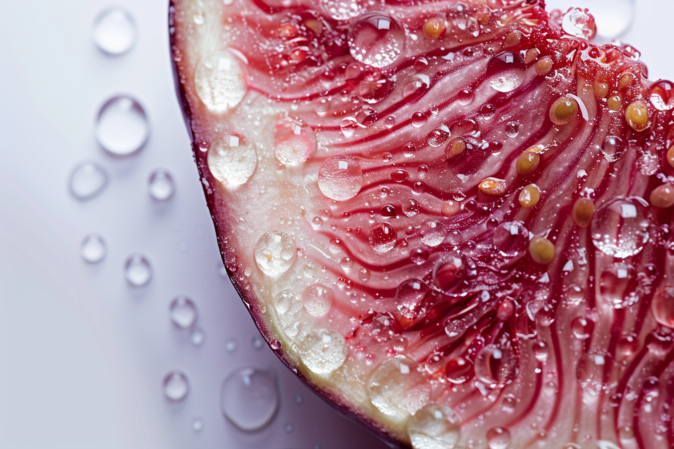 Image gratuite Tranche de figue avec gouttelettes d&rsquo;eau 3