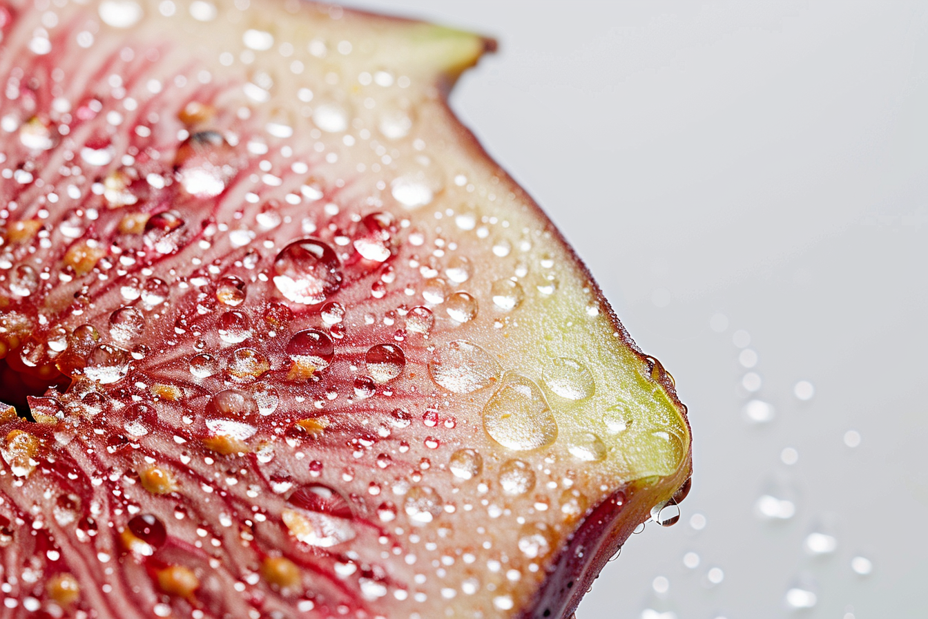 Image gratuite Tranche de figue avec gouttelettes d&rsquo;eau 4