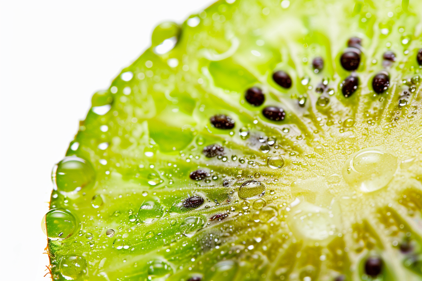 Image gratuite Tranche de kiwi avec gouttelettes d&rsquo;eau 1