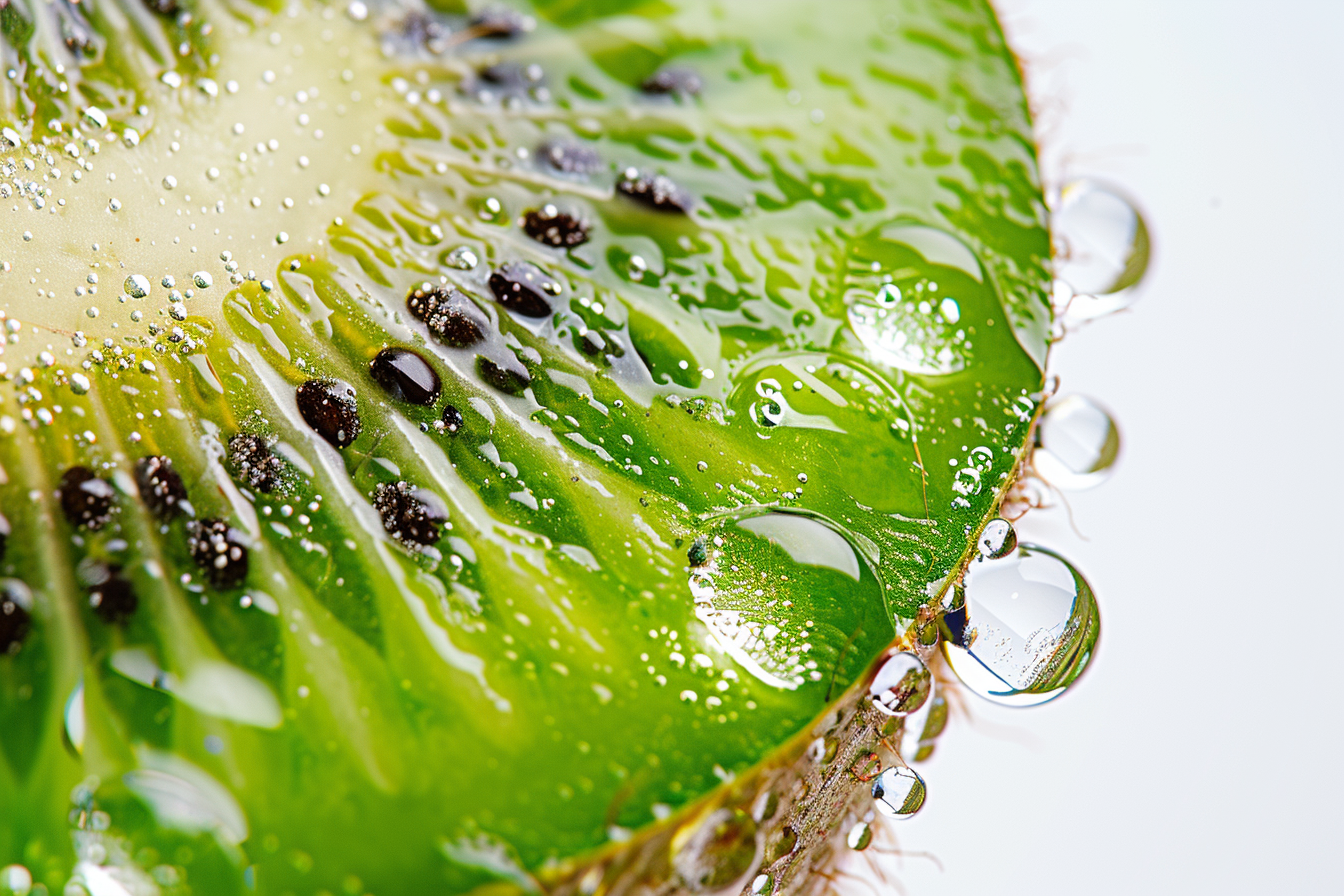 Image gratuite Tranche de kiwi avec gouttelettes d&rsquo;eau 4