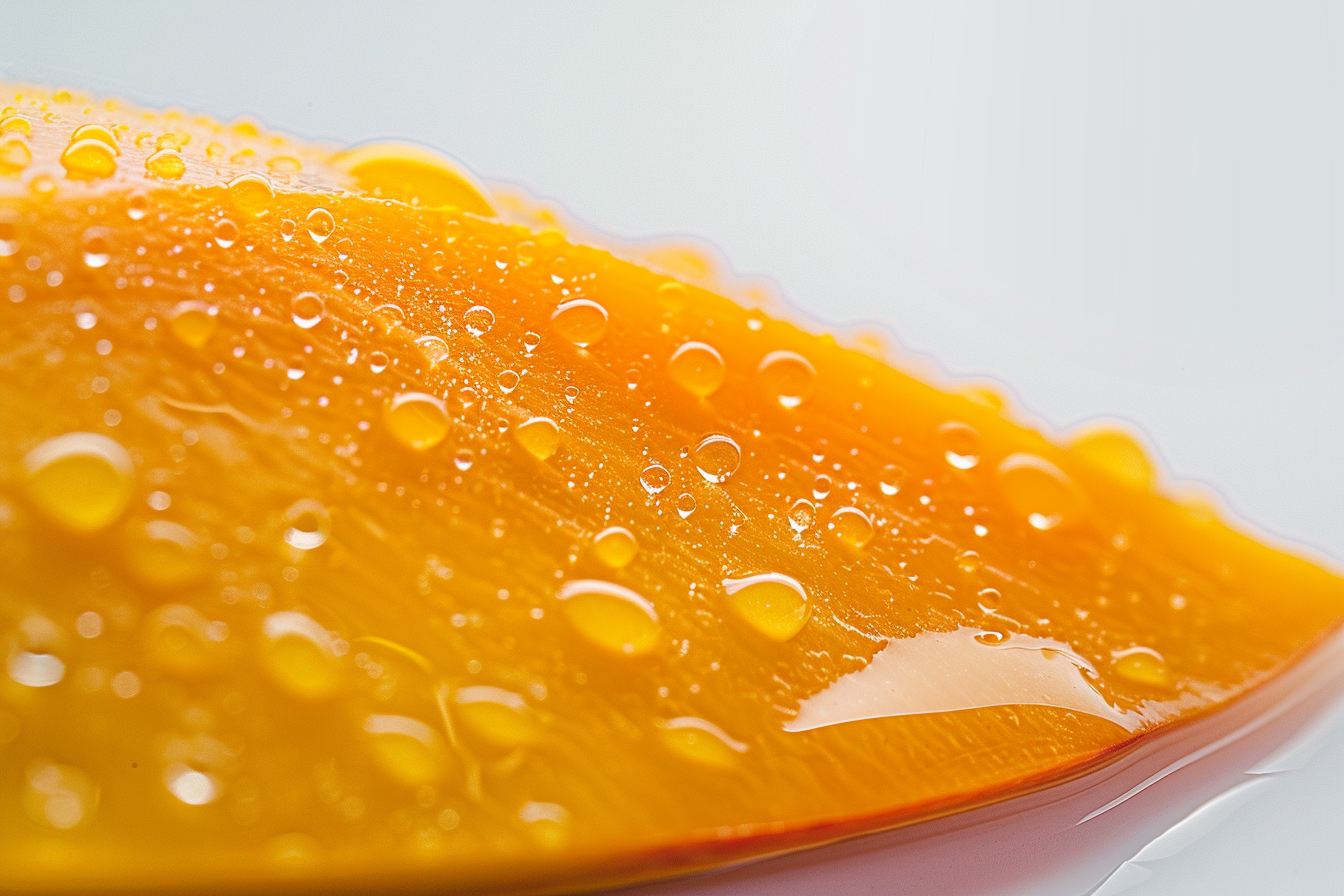 Image gratuite Tranche de mangue avec gouttelettes d&rsquo;eau 4