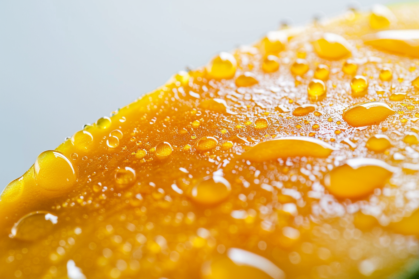 Image gratuite Tranche de mangue avec gouttelettes d&rsquo;eau 5