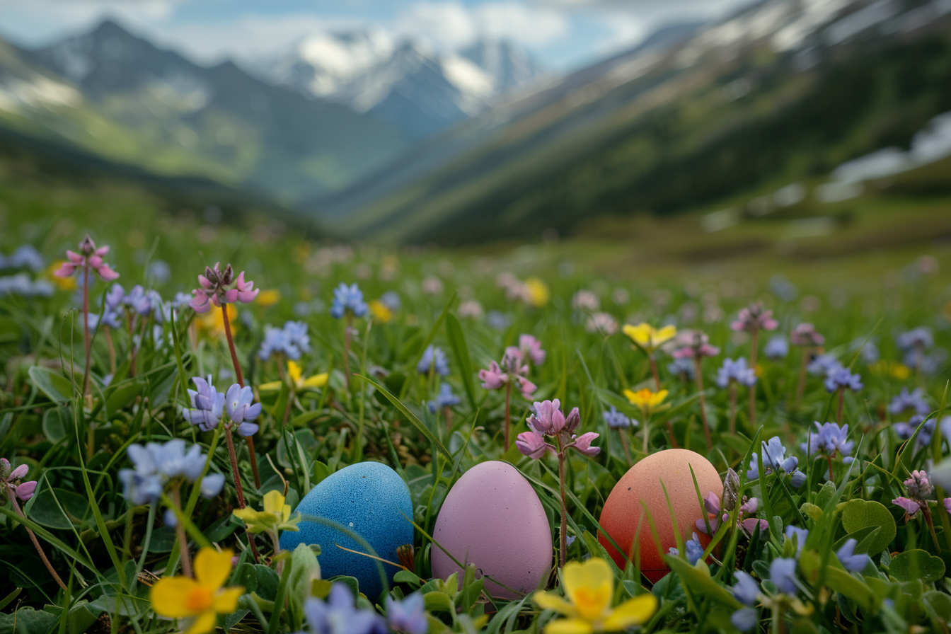 Image gratuite Œufs, lit fleurs sauvages, prairie montagne 3