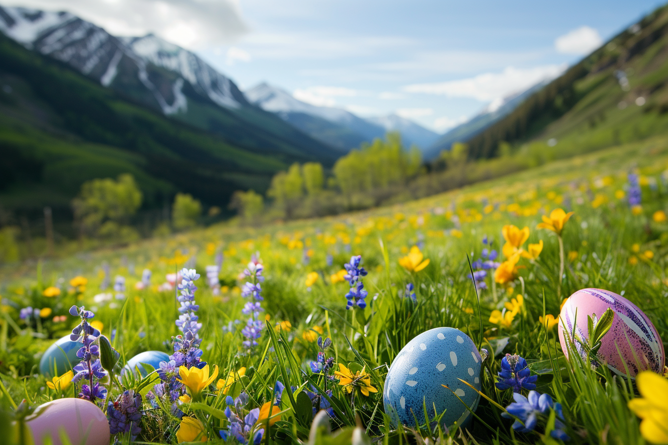 Image gratuite Œufs, lit fleurs sauvages, prairie montagne 4