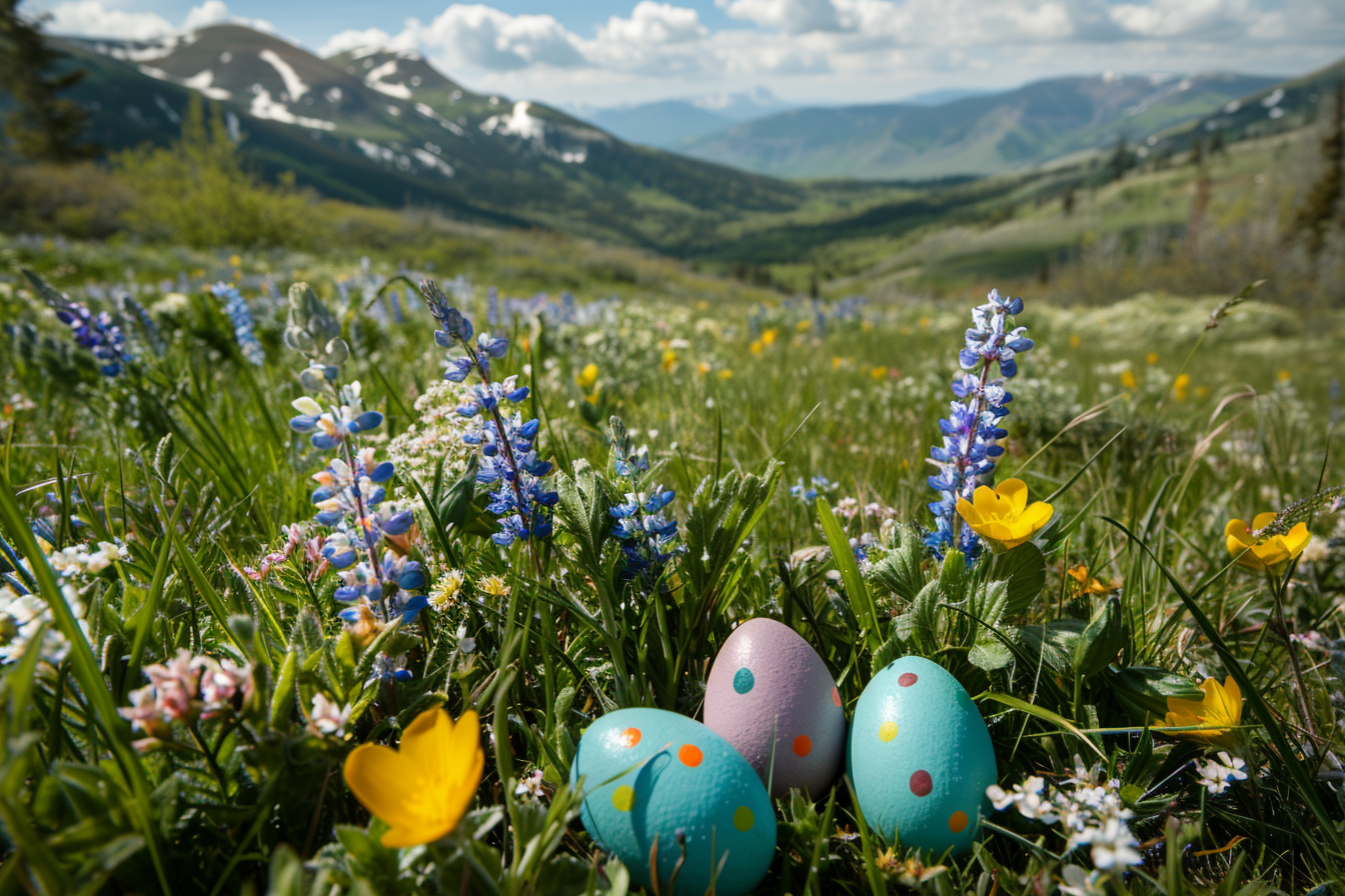 Image gratuite Œufs, lit fleurs sauvages, prairie montagne 5
