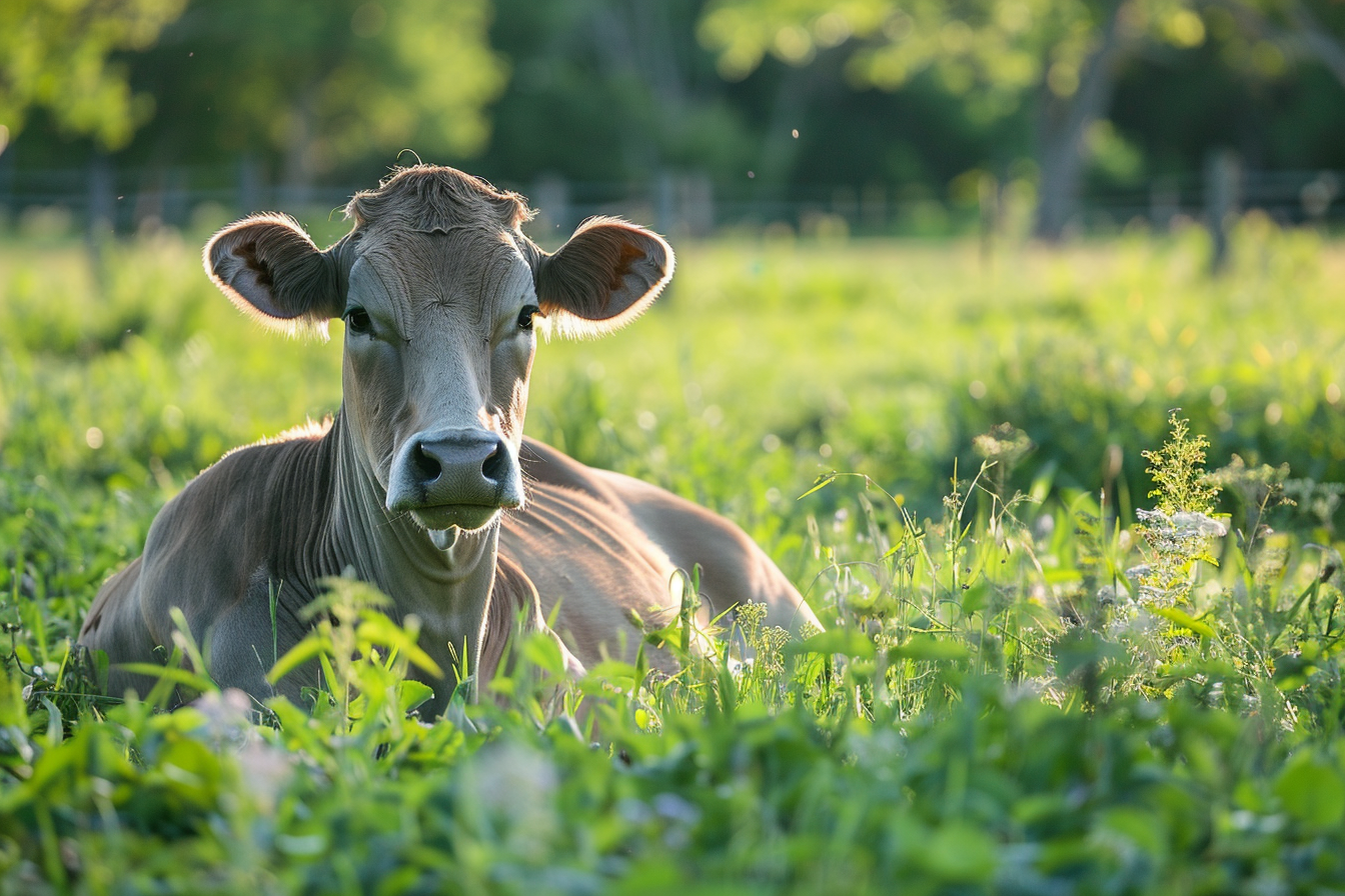 Image gratuite Vache laitière dans pâturage luxuriant 3