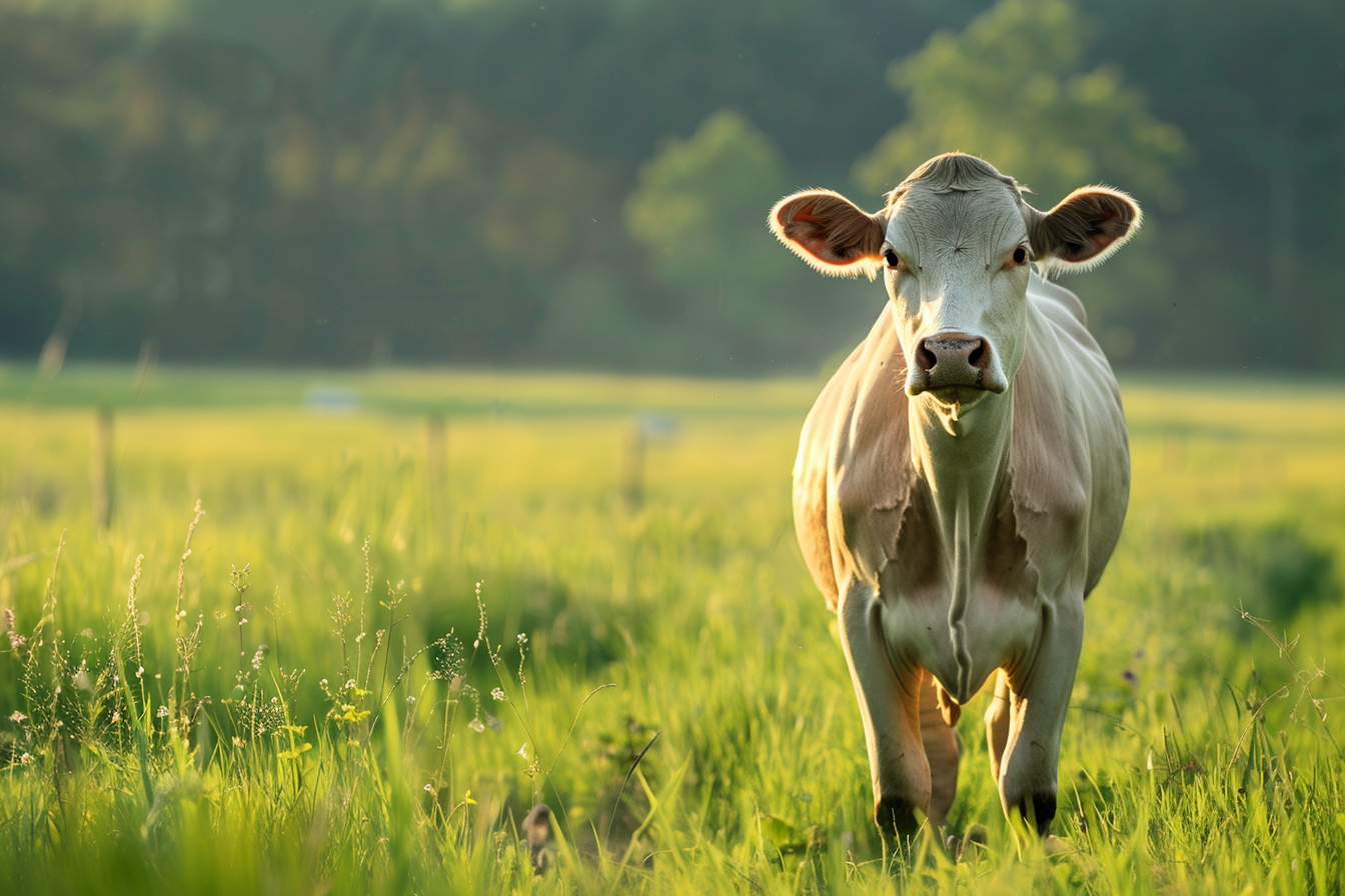 Image gratuite Vache laitière dans pâturage verdoyant 3