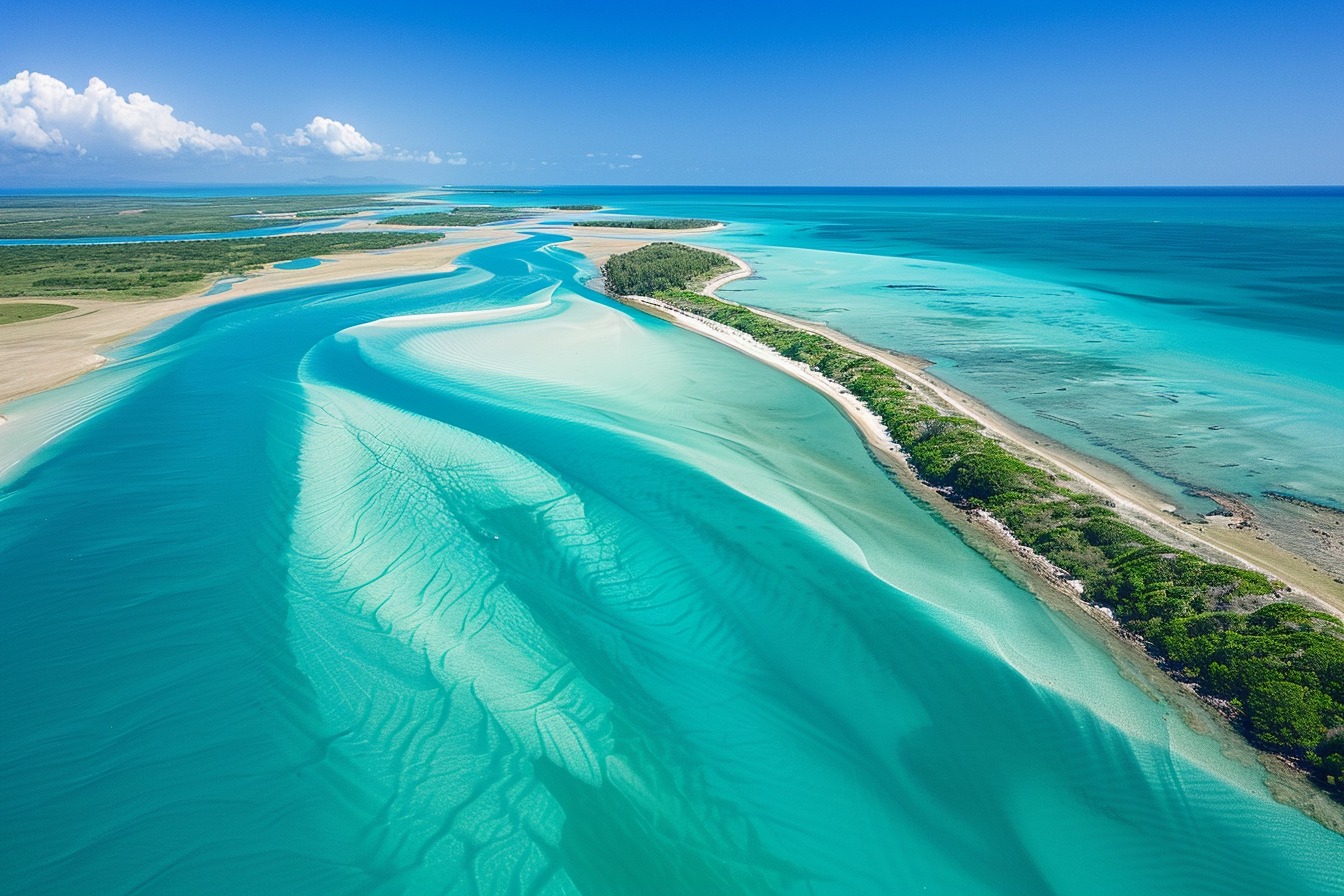 Image gratuite Vaste lagon d&rsquo;eau turquoise 1