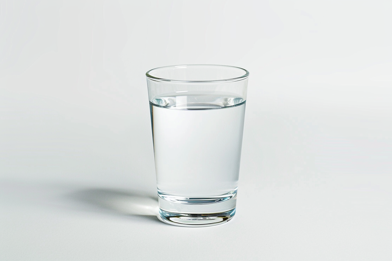 Image gratuite Verre d&rsquo;eau de source sur fond blanc 1