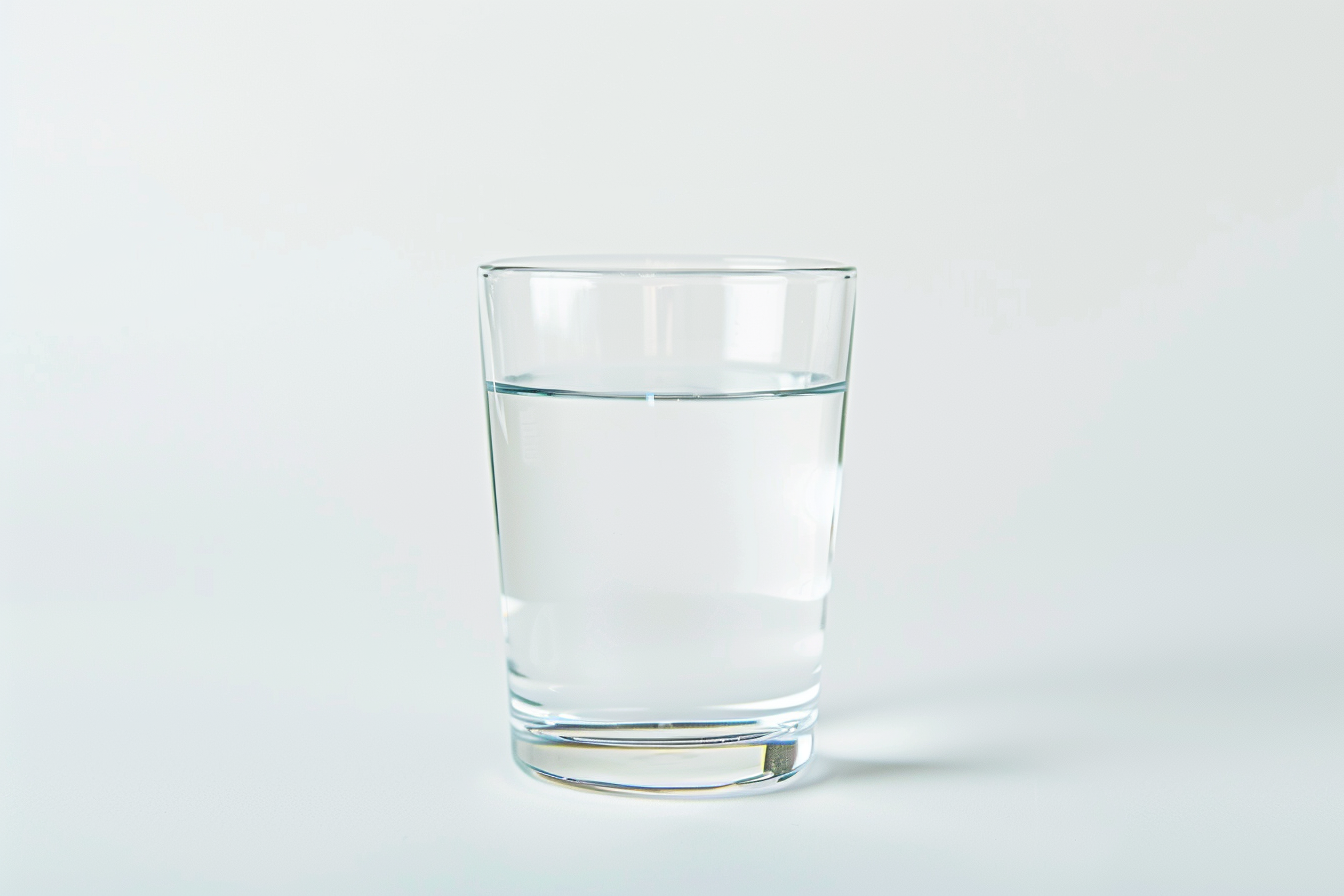 Image gratuite Verre d&rsquo;eau de source sur fond blanc 2