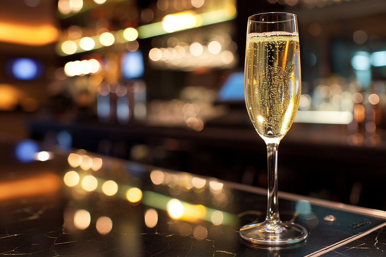 Image gratuite Verre de champagne en bar moderne 4