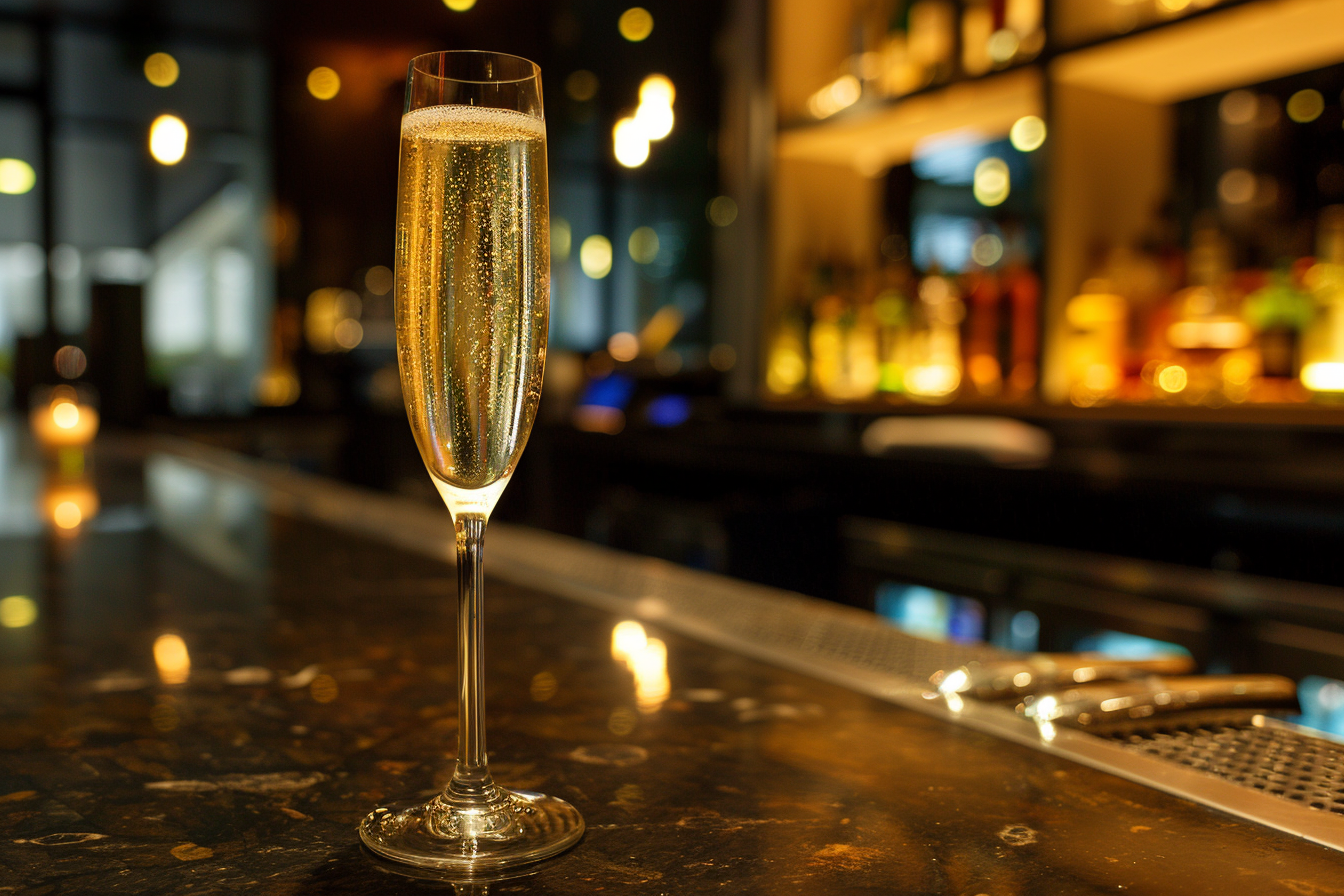 Image gratuite Verre de champagne en bar moderne 7